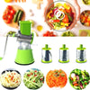 Rotary Cheese Grater - 3-in-1 Stainless Steel Manual Drum Slicer, Rotary Graters for Kitchen, Food Shredder for Vegatables, Nuts and Chocolate (Green)