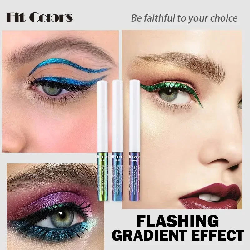 1pc Shiny Metallic Eyeshadow Liner Chameleons Multi Chrome Eyeliner Liquid Pearl Gloss Color Aurora Eyes Make up Glitter Pigment