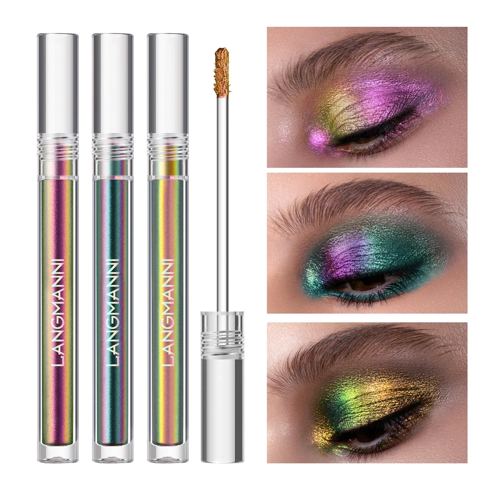 1pc Chameleon Liquid Eyeshadows Shiny Longlasting Eye Shadow Duochrome Eyeshadow Fashion High Quality Make Up Art Women Cosmetic