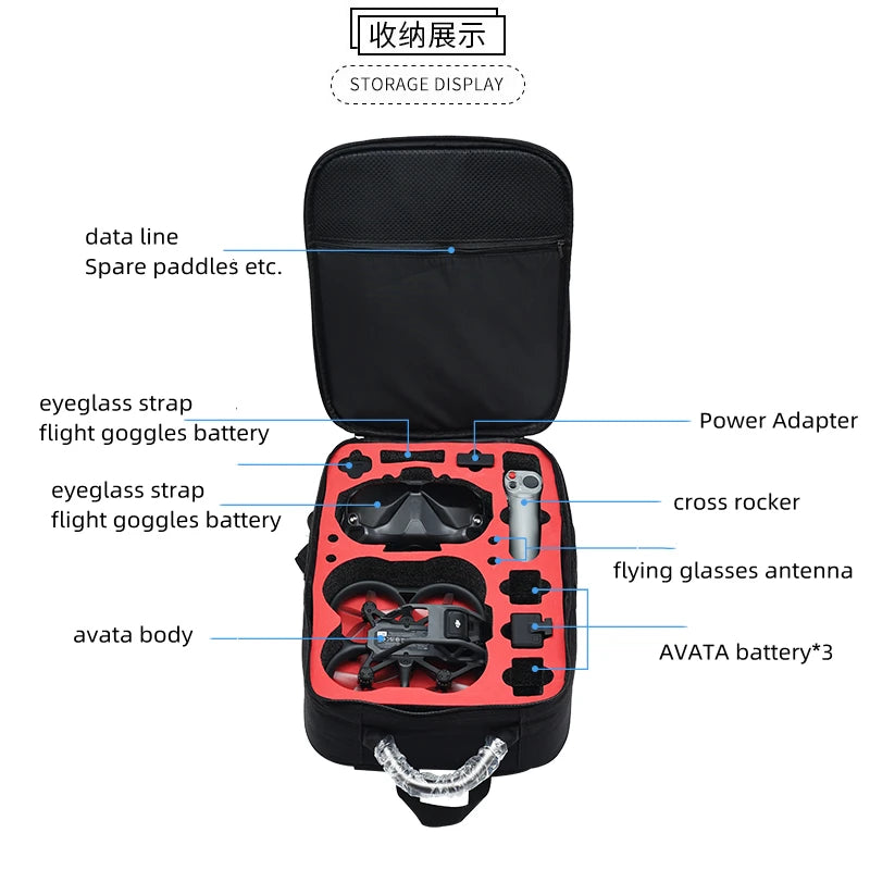 Avata Bagpack DJI Avatar Large Capacity Backpack for DJI Avatar Goggles 2/V2 Outdoor Travel Handbag Accessories